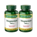 Nature's Bounty Magnesium Supplements 500mg Tablets, Support Bone & Muscle Health, 200 Count (Pack of 2)
