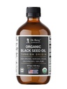 Dr. Berg Black Seed Oil Organic Cold Pressed – Pure Nigella Sativa Black Cumin Oil – USDA Organic, Halal, Vegan – para el cabello, la piel, el soporte inmunitario – Unrefined Liquid – 4 oz Glass Bottle