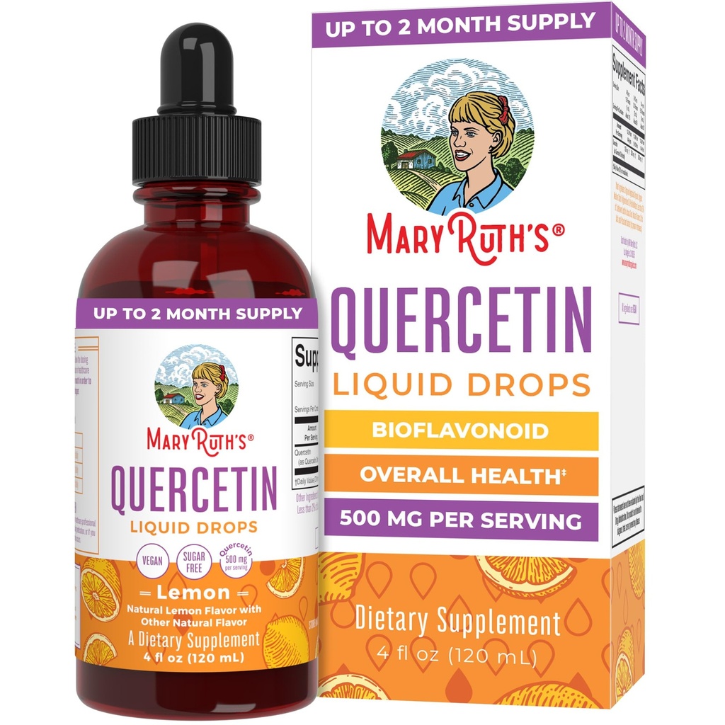 MaryRuth Organics Quercetin Liquid Drops ← Sugar Free ← 500mg for Adults 18 > Sobre Silencio Cardiovascular Health for Adults