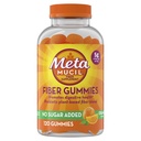 Mangas de fibra de metamucil para adultos, sin azúcar añadido sabor a naranja, 5g Prebiótico planta base Suplemento de fibra Blend, 120 conde