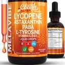 MelaVibe Bombas Internas Suplemento Astaxanthin Lycopene PABA L-Tyrosine Beta Caroteno Grape Semilla Polipodium Leucotomos MSM Gotu Kola Amla Cobre Selenium Skin Radiance by Clean Nutra 4 Fl Oz