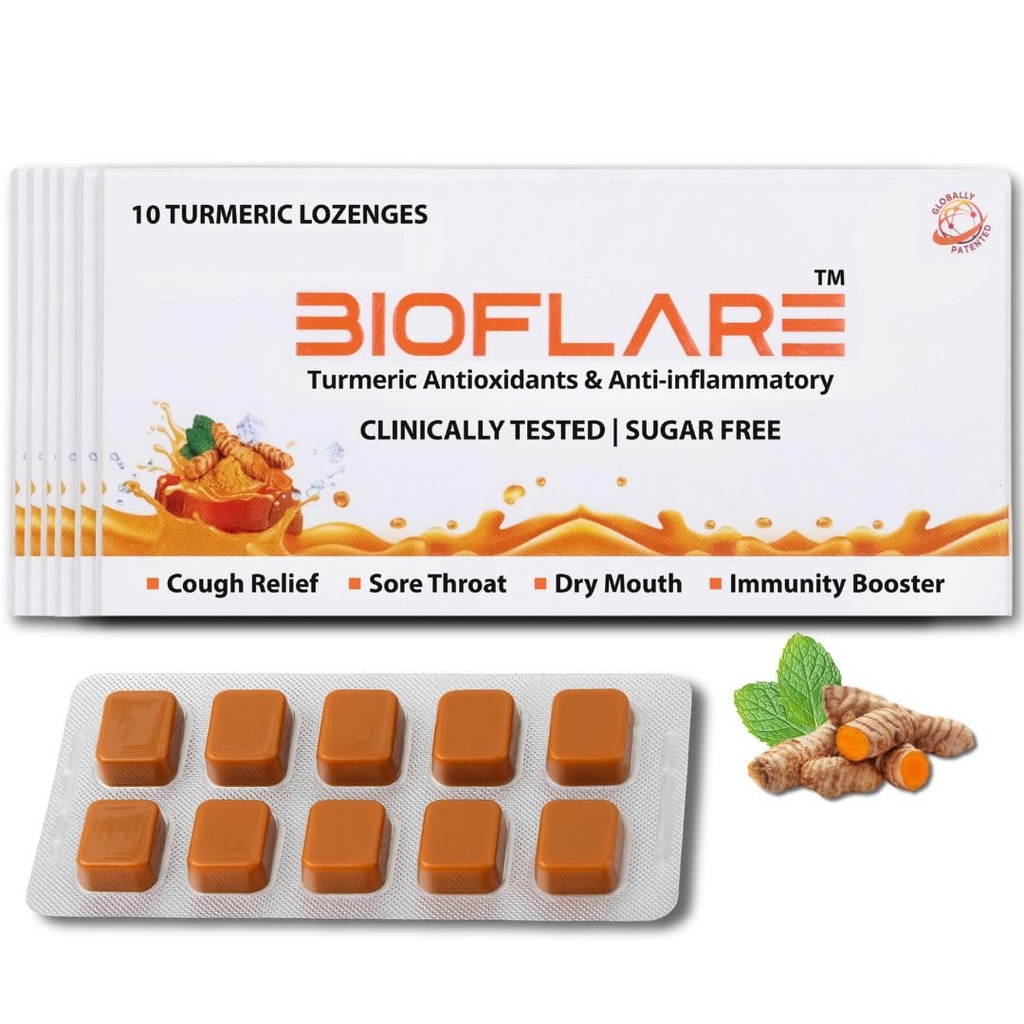 TormÃ¡micas: gotas de tos sin azúcar para adultos, sore Throat Relief " Dry Mouth Lozenges – Suplemento de la Curcumina TurmÃ©rica, Anti Inflammatory Support, Cough Suppressant (6-Pack/60 Count)