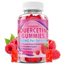 Quercetin Gummies 500mg for Kids & Adults, Organic Quercetin Supplements with Bromelain Zinc Vitamin C and D3 Support Antioxidant & Immune System Health, Raspberry Flavor 60 Count