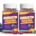 2 Pack Quercetin Gummies, 1000mg Quercetin con Bromelain Zinc Elderberry, Immune & Antioxidant Support, Vegan Gummies for Adults &amp; Kids, 120 Condes