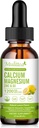 Calcio Magnesio Zinc Líquido con vitamina D3, Magnesio Glycinate Plus Vitamina C K2 sometida Alta Absorción Planta Suplemento Calcium para Corazón &amp; Bone Vida Gluten Gratis,Sugar-Free TEN 30 Servimientos TEN Lemon Flavor