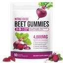 Beet Root Gummies Enriched with 200mg CoQ10 & Beet Root Extract for Blood Pressure, Heart Health Support, Energy Level Suport, Promoting Nitric Oxide, W/ Vitamin B12, C, Sugar-Free | 90 Chews