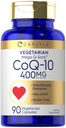 Carlyle CoQ10 400mg ANTE 90 Conde Silencio Vegetariano, No GMO y Gluten Suplemento Gratis