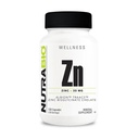 NutraBio Zinc Chelate Suplemento Mineral - para el crecimiento adecuado, el desarrollo y la salud inmunitaria - 30 mg de zinc por cápsulas vegetarianas - 120 Servimientos