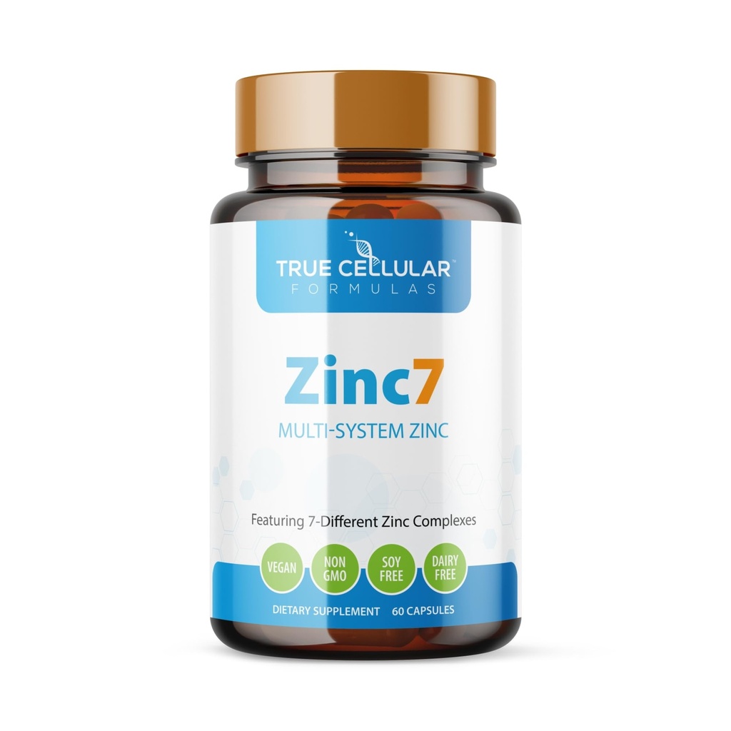Zinc7: 7-in-1 Complejo de Zinc 50mg - Absorción Máxima para la Defensa Inmunitaria, sueño profundo " energía de todo el día bajo equilibrio hormonal, enfoque mental " metabolismo Soporte Ø 60 cápsulas Vegan