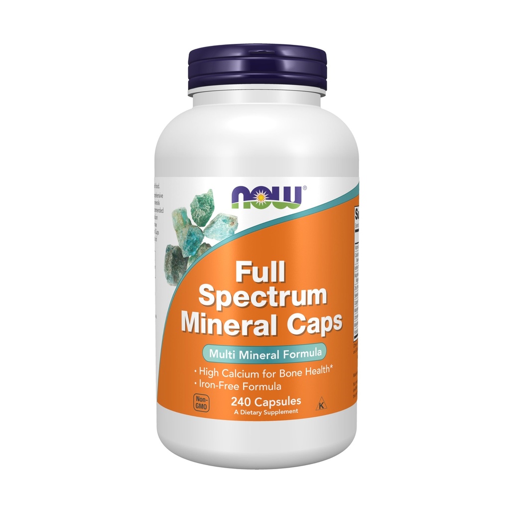 NOW Supplements, Full Spectrum Mineral Caps, Multi Mineral Formula, 240 Veg Capsules