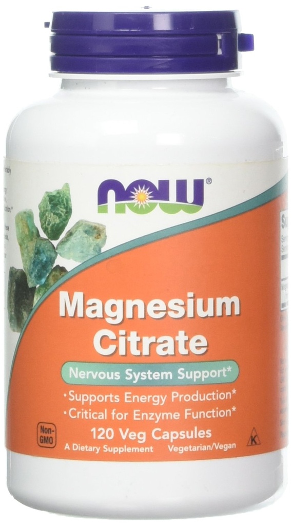 Ahora Foods Magnesium Citrate caps- 120 Vcaps ( 2-Pack)