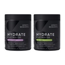 Sports Research Hydrate Electrolytes Powder - Sugar-Free & Naturally Flavored with Vitamins, Minerals, and Coconut Water - Supports Hydration - Passion Fruit & Lemon Lime