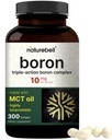 Boron 10mg, 300 Softgels with MCT Oil | High Absorption | Triple Action Boron Supplement for Men & Women | Glycinate, Citrate, & Aspartate Complex | Trace Minerals for Hormone, Bone, & Joint Support