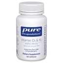 Pure Encapsulations Vitamin D3 & K2 - Bone & Vascular Health Support - Immune Function Support* - Gluten Free - Non-GMO - 120 Capsules