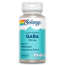 SOLARAY Plant-Sourced GABA 100 mg - Relaxation, Occasional Stress and Mood Support Supplement from Fermented Barley - Vegan, Gluten Free - 60-Day Guarantee - 30 Servings, 30 VegCaps
