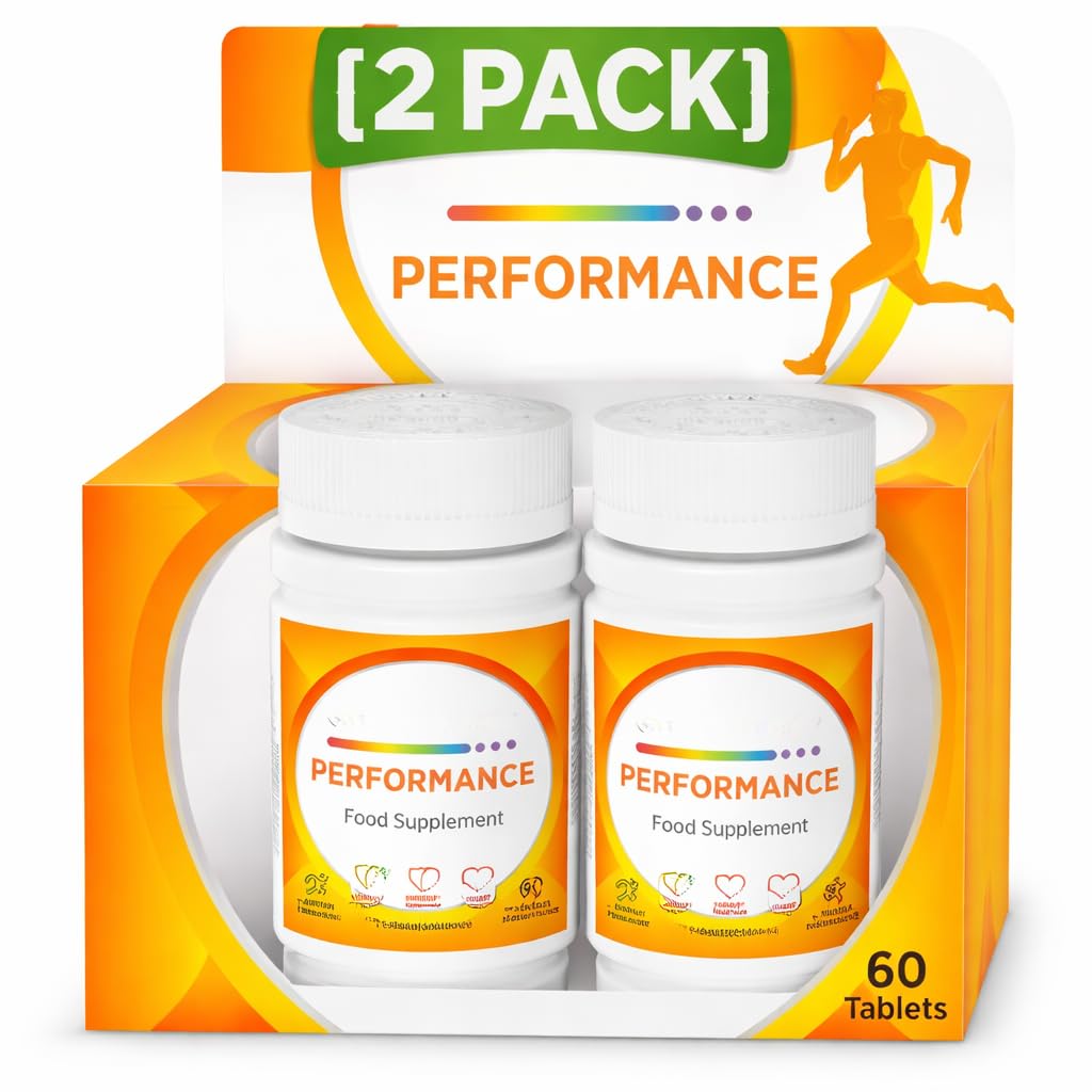 Centrrum Performance Multivitamin & Mineral Tablets 60 Count Including Vitamin C, D, and Iron (Pack of 2)