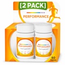 Centrrum Performance Multivitamin & Mineral Tablets 60 Count Including Vitamin C, D, and Iron (Pack of 2)