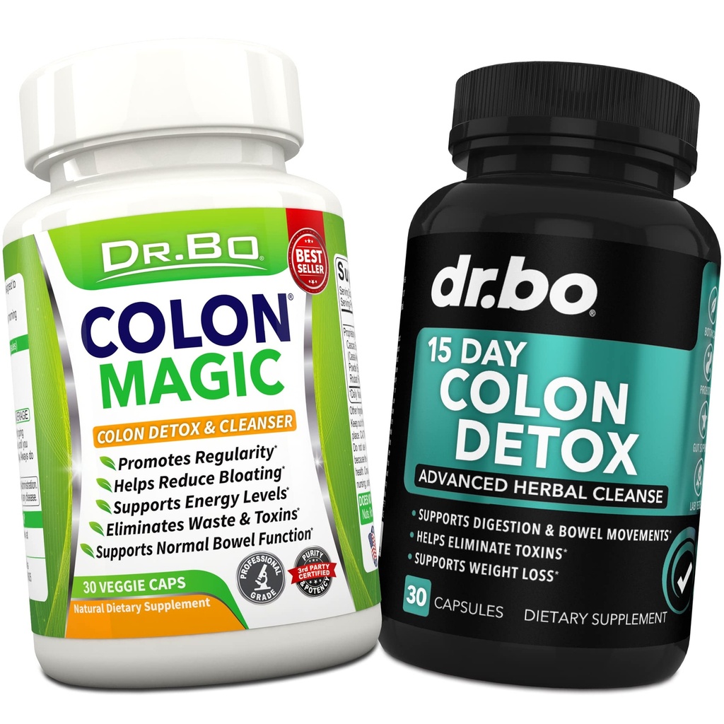Colon Cleanser Detox para la pérdida de peso - 15 días píldoras limpias intestinales &amp; Probiótico - Laxante natural accionado rápido para el alivio del estreñimiento - Bowel Movimiento Suplementos para Bloating de estómago, Gut Support