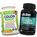 Colon Cleanser Detox para la pérdida de peso - 15 días píldoras limpias intestinales &amp; Probiótico - Laxante natural accionado rápido para el alivio del estreñimiento - Bowel Movimiento Suplementos para Bloating de estómago, Gut Support