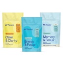 Neuro Cognitive Balance Bundle - Memory & Focus Nootropic Gum (Peppermint, 90 Count), Sleep & Recharge Melatonin Mints (Berry, 72 Count), Calm & Clarity Stress Support Mints (Honey Lemon, 90 Count)