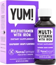 NovaFerrum Yum | Multivitamin with Iron for Infants, Toddlers & Kids | Immune Support | Ages 4 & Under | Gluten Free Certified | Sugar Free | Raspberry Grape | 120 Servings