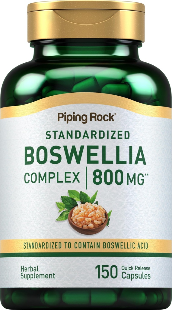 Piping Rock Boswellia Serrata Extract Supplement | 150 Capsules | Boswellic Acid Complex | Non-GMO, Gluten Free Formula