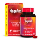MegaRed - Omega-3 Krill Oil 350mg Softgels (130 Count in A Bottle), EPA & DHA Omega-3 Fatty Acids with No Fishy Aftertaste Unlike Fish Oil, Contains Antioxidant Astaxanthin