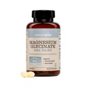 NatureWise Magnesium Glycinate 550mg + High-Dose 10000 UI Vitamina D3 K2 100 mcg - D3 K2 Magnesium Supplement - Chelated for High Absorption - Bone Support - Non-GMO, USA Manufactured - [30-Day Supply]