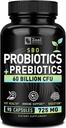 Probiotics and Prebiotics + SBO Probiotics (60 Billion CFU | 90 Capsules) Acidophilus Probiotic w. Saccharomyces Boulardii, Bifidobacterium + Spore Probiotic & Organic Sprouted Prebiotic Fiber Blend