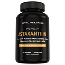 Vitaminas Vitales Astaxanthin 12mg Softgels - Hecho con Astaxanthin Natural - Suplemento para promover la hidratación de la piel, elasticidad - Defende las células contra los daños diarios - Vegan, Hecho en los EE.UU. - 60 geles suaves