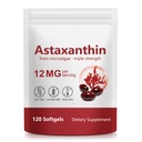 Astaxanthin Supplements 12mg, Premium Astaxanthin Antioxidant Supplements, Support Eye, Brain, Joint, Skin Health, 4 Month Supply, 120 Softgels, Easy to Swallow, Non-GMO