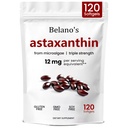 Belano's Astaxanthin 12mg, Astaxanthin Softgels, Premium Astaxanthin Antioxidant Supplement | Health & Energy Support, Non-GMO, Vegan- Friendly & Gluten-Free - 120 Softgels (1 Bag)