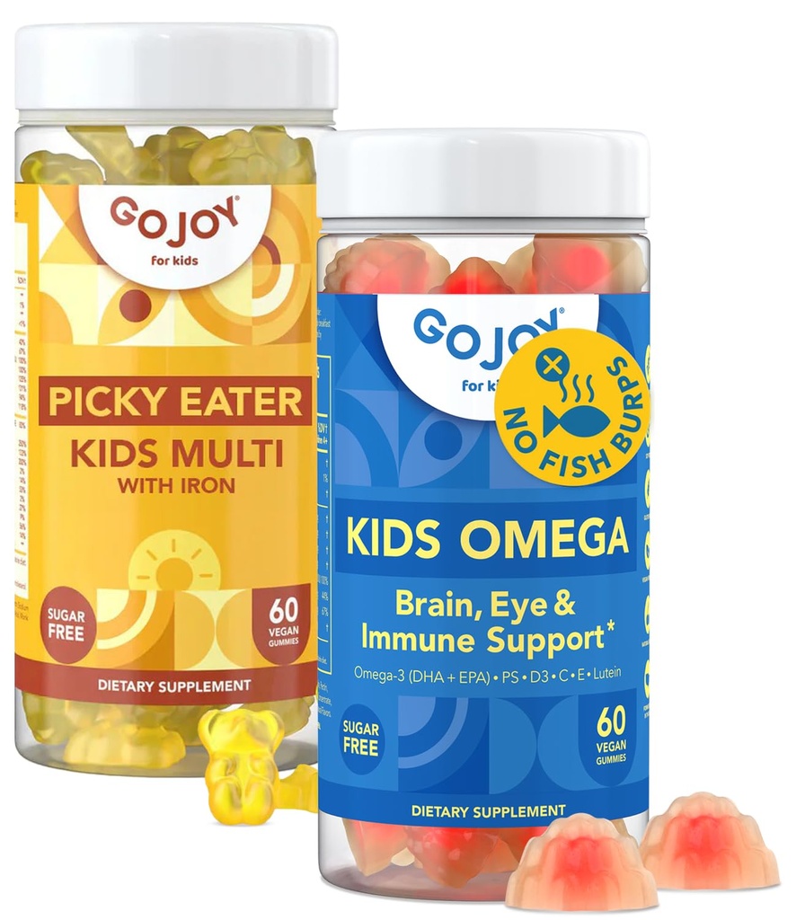 Kids Omega 3 DHA & Multivitamin Gummies with Iron - Support for Growing Kids