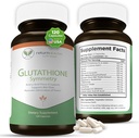 Glutathione Symmetry ← S-Acetyl Glutathione Suplemento Silencio Antioxidantes " Detoxification Suplemento Silencio Natural Cellular Support ← All-Natural, Vegan, Non-GMO, 120 caps