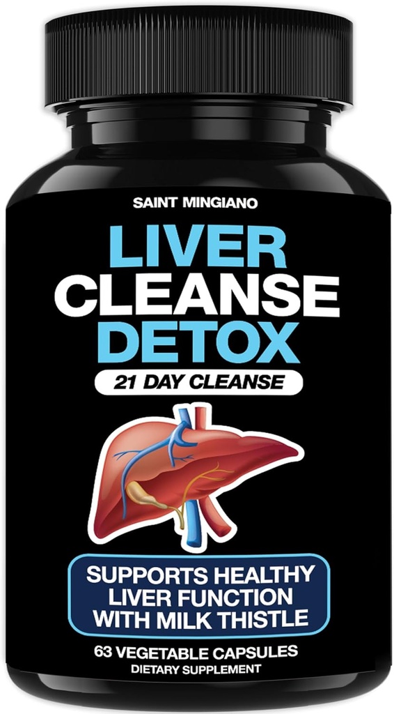 Liver Cleanse Detox " Repair - 21 Day Cleanse - Natural Liver Support Supplement with Milk Thistle, Dandelion Root, Spinach Leaf y Artichoke Extract for Liver Health