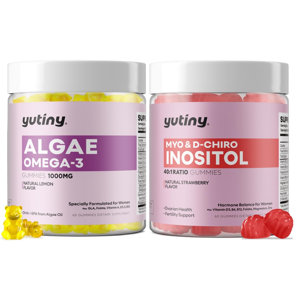 Myo-Inositol & D-Chiro Inositol Vegan Omega 3 Gummies for Women