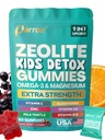 Zeolite Kids Gummies, 9-in-1 with Zeolite, Omega-3, Magnesium, Elderberry, Vitamin C, Milk Thistle, Vitamin D3, Zinc, B12 – Sugar-Free (60 Gummies – Mixed Berry Flavor)