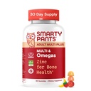 SmartyPants Multivitamin for Men & Women, Multivitamin Gummies with Omega 3 (DHA/EPA), Vitamin D3, C, Vitamin B12, B6, A, K & Zinc, Biotin, Gluten Free, 90 Count (30 Day Supply)