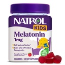 Natrol Kids Melatonin 1mg, para el descanso, 90 gomas de sabor a fresa