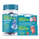 MYLICON Tummy Relief for Kids Bundle, Daytime Tummy Relief Tablets + Nighttime Gummies with Melatonin