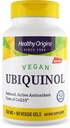 Orígenes saludables Ubiquinol vegano (formulario activo de CoQ10), 100 mg - Kaneka Ubiquinol Suplementos para la salud del corazón y el apoyo antioxidante - Gluten-Free &amp; Non-GMO Suplemento - 60 Gels vegetarianos