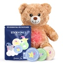 Gemma Joy Sleep Bundle – Baby Sleep Soother Teddy Bear with Cry Activated Heartbeat & Kids Sleep Patches (30 Pack) with Sandalwood, Chamomile & Lavender – Melatonin-Free Sleep Aid
