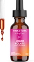 Pink Stork Liquid Folate Drops – 5-MTHF Methylfolate B9 Vitamina ← Líquido ácido Alternativa para las mujeres  durable Prenatal Folate, Non-GMO, Vegan, Sublingual Methylfolate Suplemento Silencioso 2 fl oz