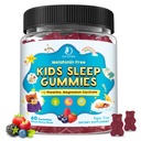 Kids Sleep Gummies with Magnesium Glycinate – Melatonin Free Bedtime Support for Kids – Calm &amp; Relax with L-Theanine, GABA, Chamomile &amp; Lemon Balm – Sugar Free Mixed Berry Flavor, 60 Gummies