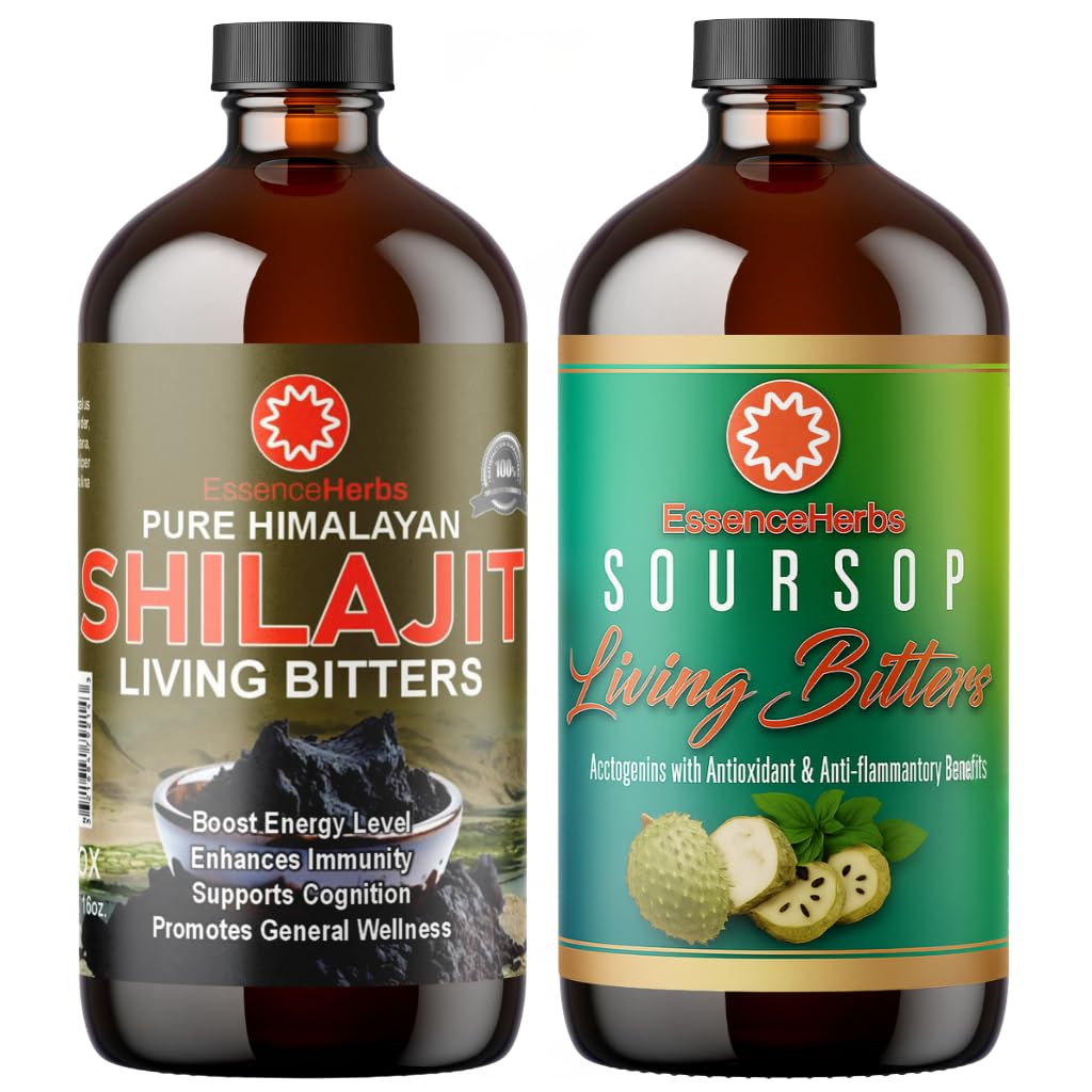 Soursop Bitters & Shilajit Bitters Bundle : Natural Complete Herbal Drink