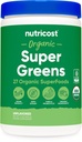 Nutricost Organic Super Greens Powder (30 Servings) - Superfood Supplement Drink Mix (30 Servings, No Flavor Added)