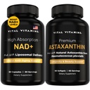 Vital Vitamins NAD+ 30 ct + Astaxanthin 60 ct