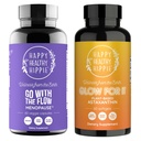 Happy Healthy Hippie Glow for It Astaxanthin Supplement & Go with The Flow Menopause Support