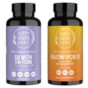 Happy Healthy Hippie Glow for It Astaxanthin Supplement & Go with The Flow Perimenopause Supplements for Women