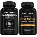 Vital Vitamins Magnesium Glycinate 180 ct + Astaxanthin 60 ct